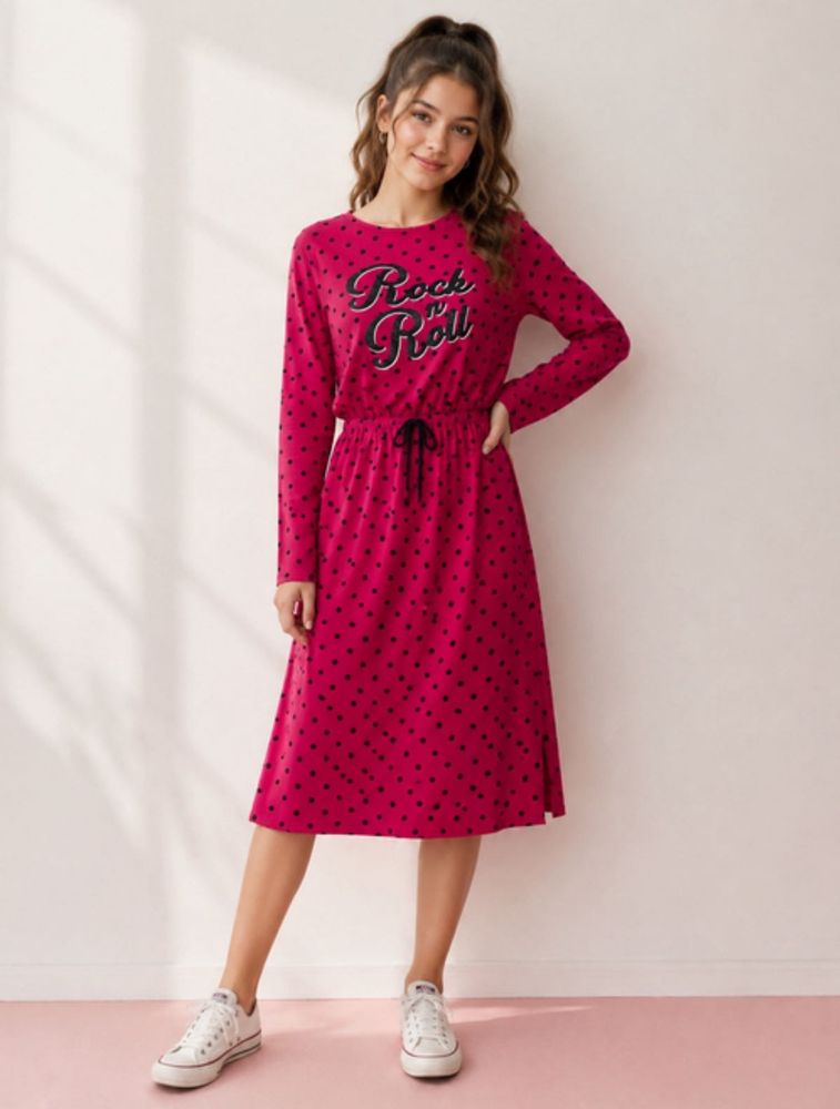 Rock n Roll Heart Print Dress