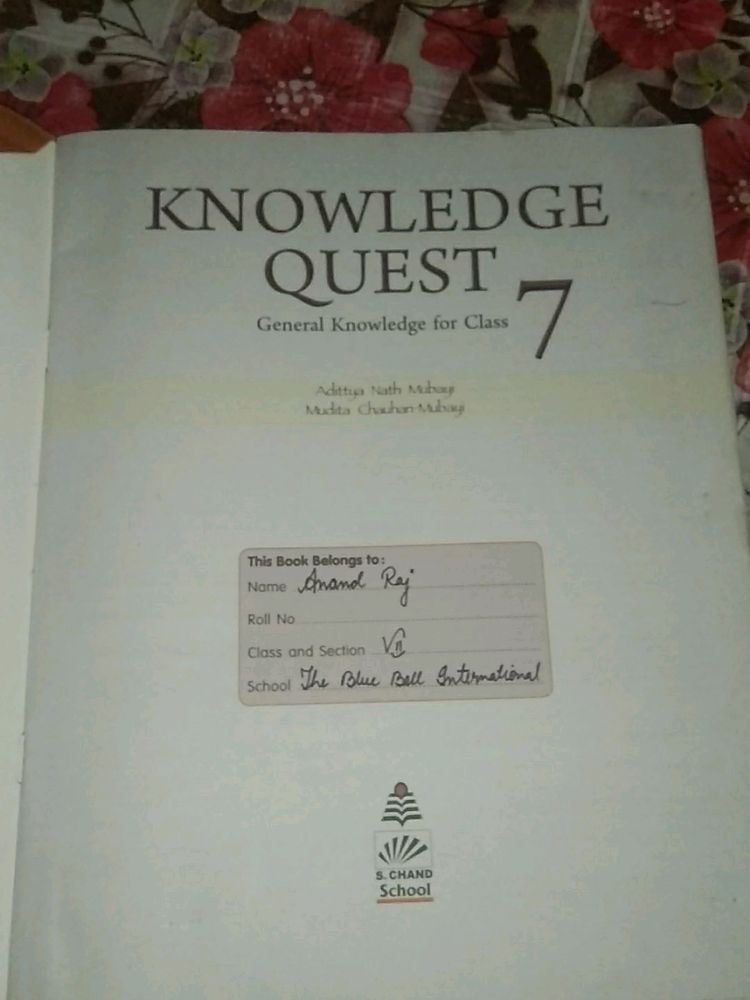 Class 7 CBSE Knowledge Quest Book By S.CHAND