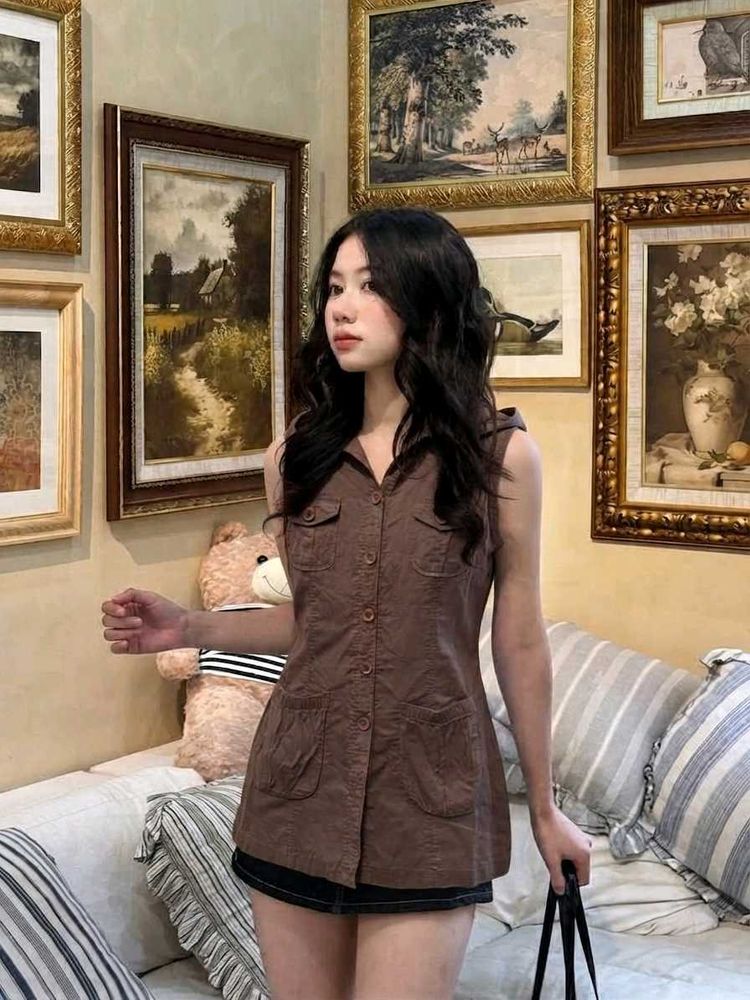 New with tag Korean Pintrest Mauve Top