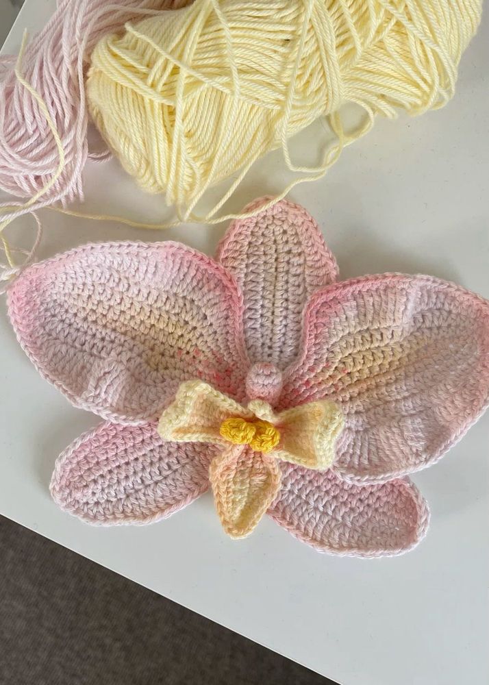 Handmade Crochet Orchid Bag