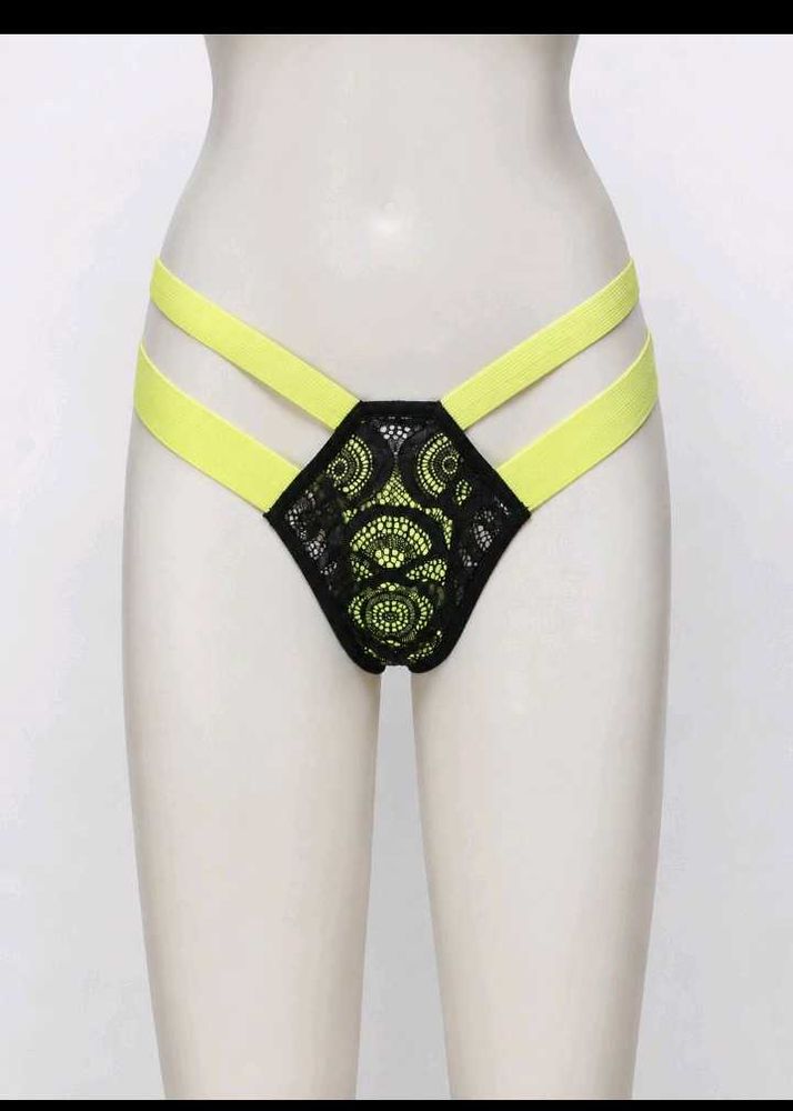(400)Neon &amp; Lace Strappy Panties