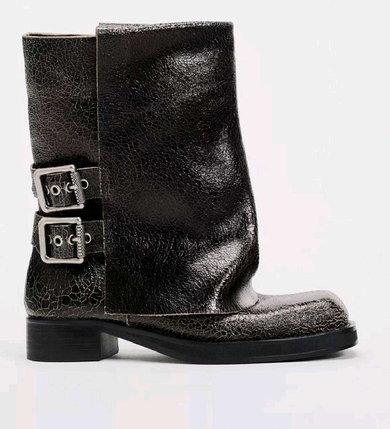 Stylish Black Buckled Boots