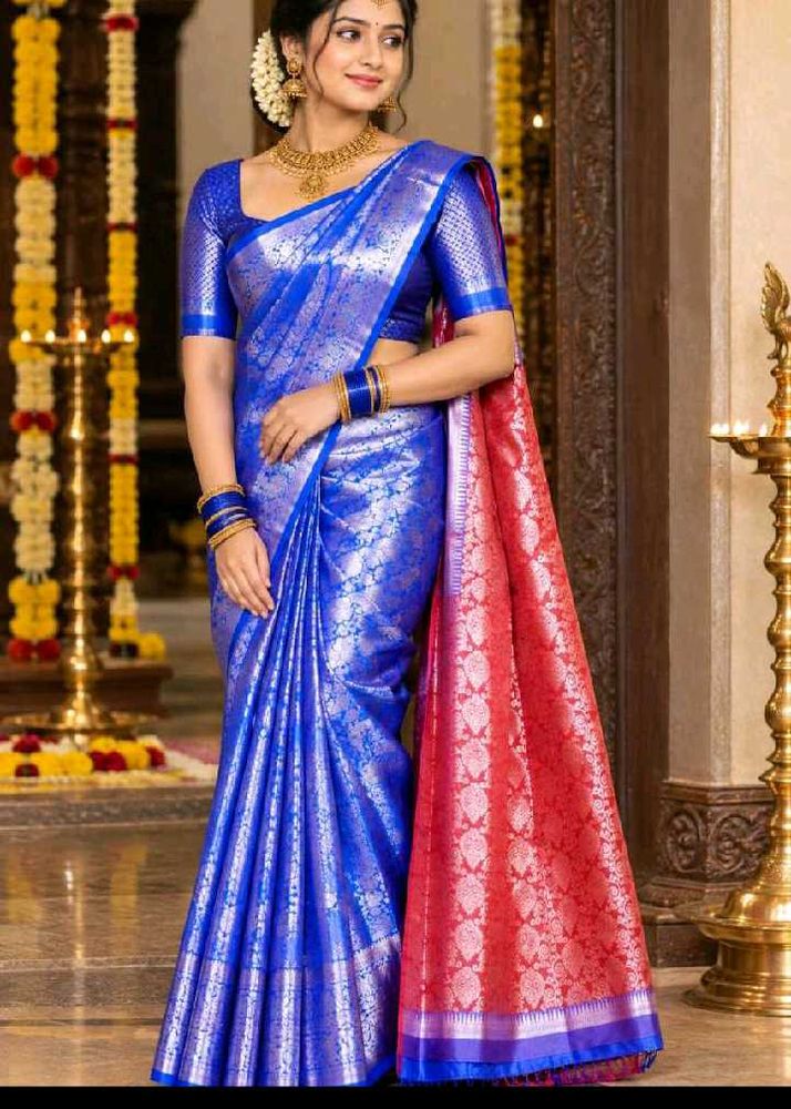 Elegant Blue Silk Saree