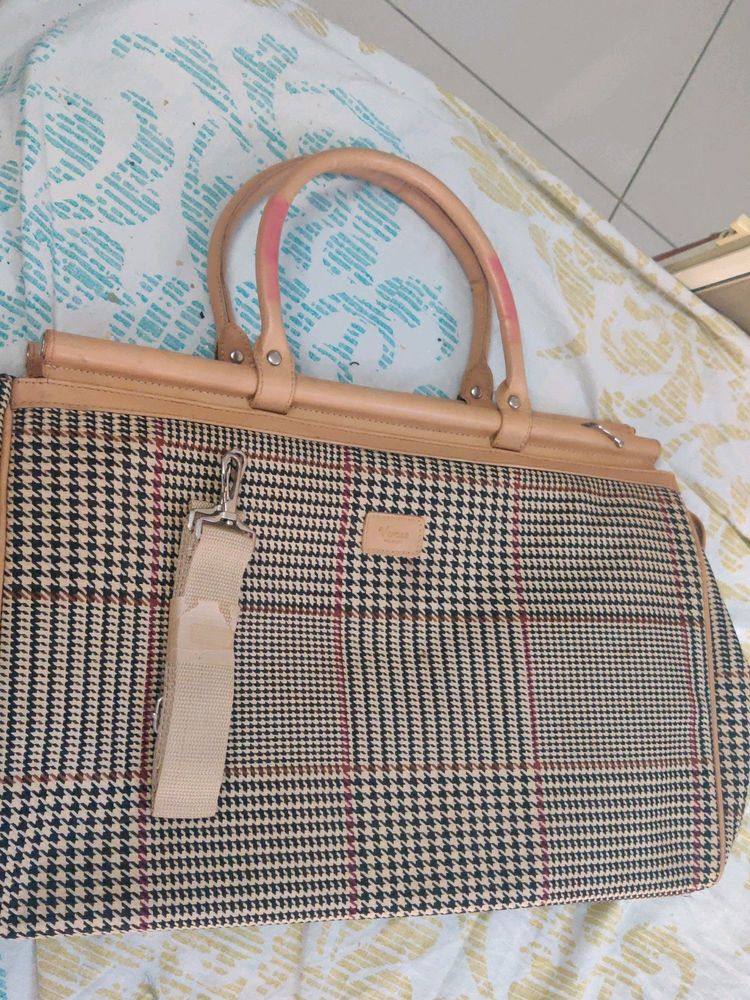Checked Brown Bag Big Size