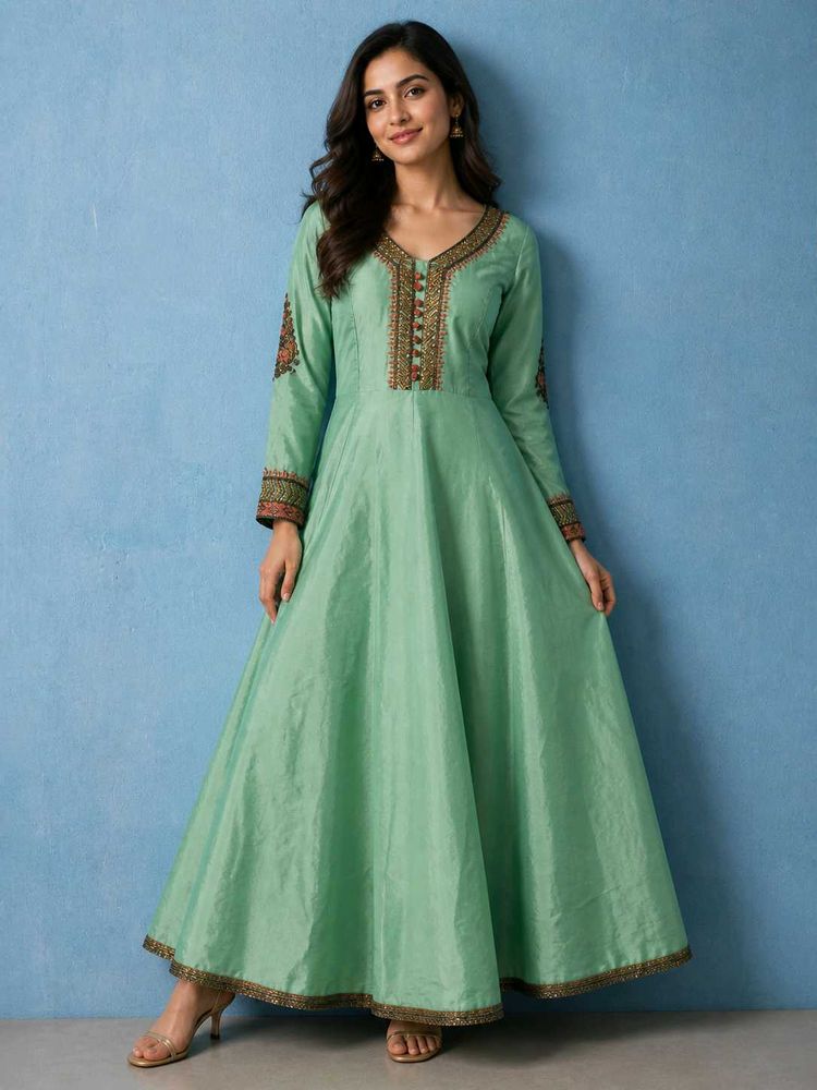 Elegant Sea Green  Gown