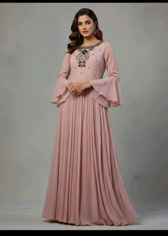 Elegant Pink Ethnic Gown