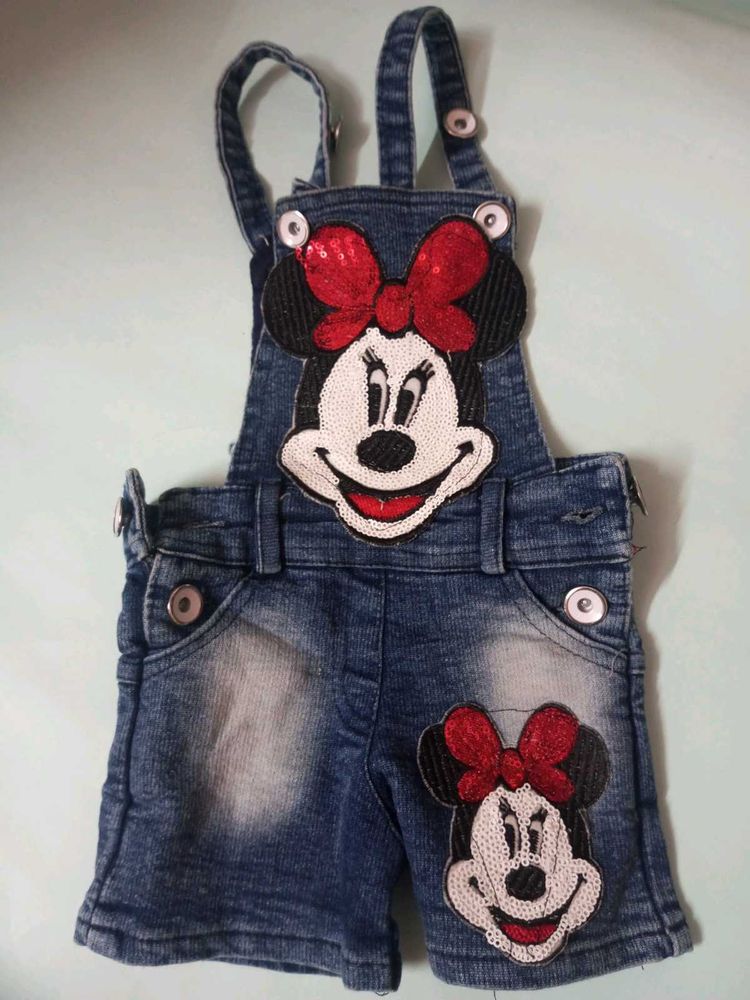 Adorable Minnie Mouse Denim Overalls for Kids