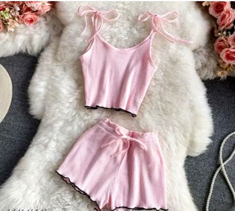 Cute Pink💕 Ribbed summer  Set