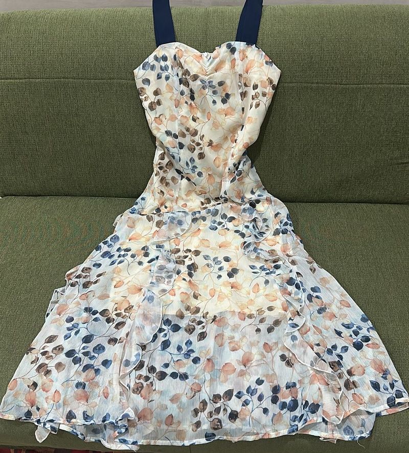 Floral Ruffle Long Dress