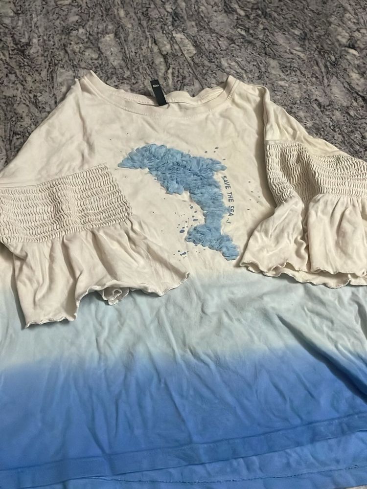 white stylish top