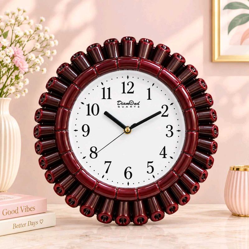 Vintage Diamond Quartz Wall Clock