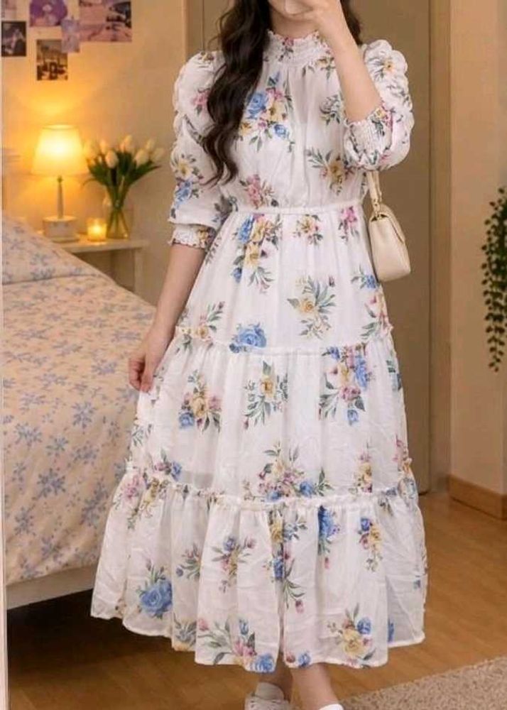 Boho Floral Tiered Maxi Dress