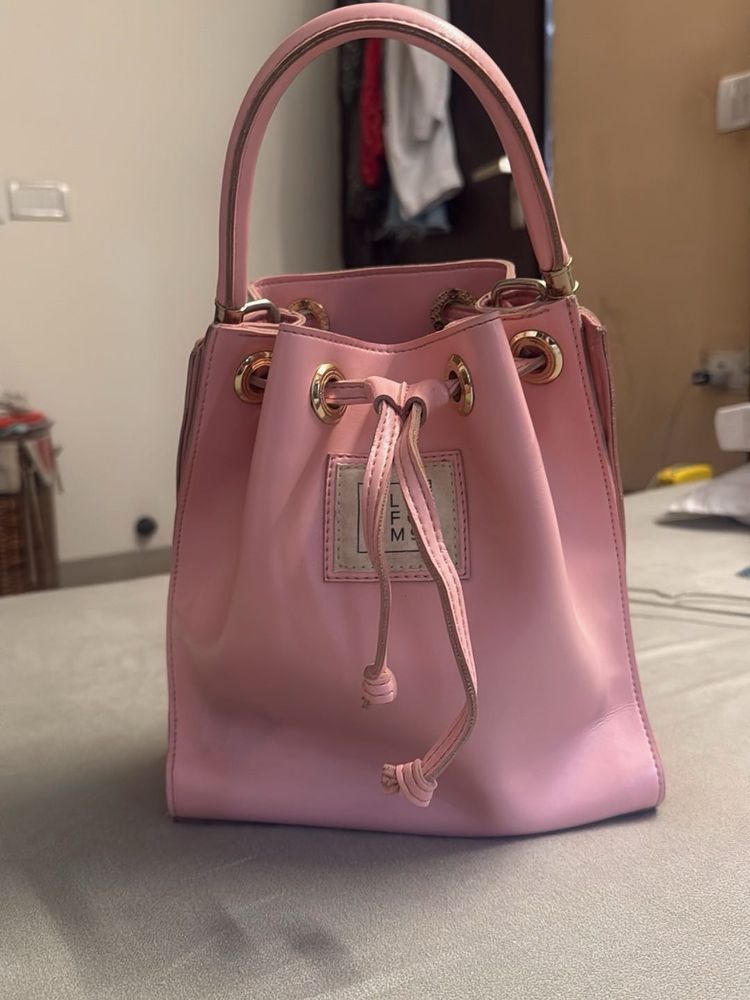 Chic Pink Bucket Bag