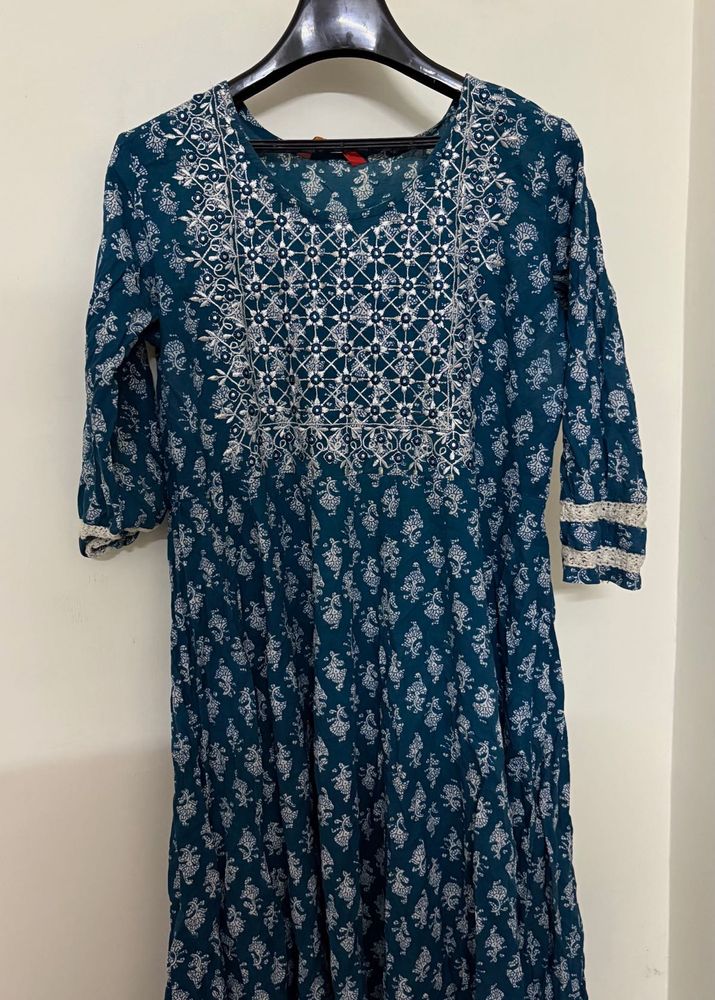 Deep Indigo Blue Kurti