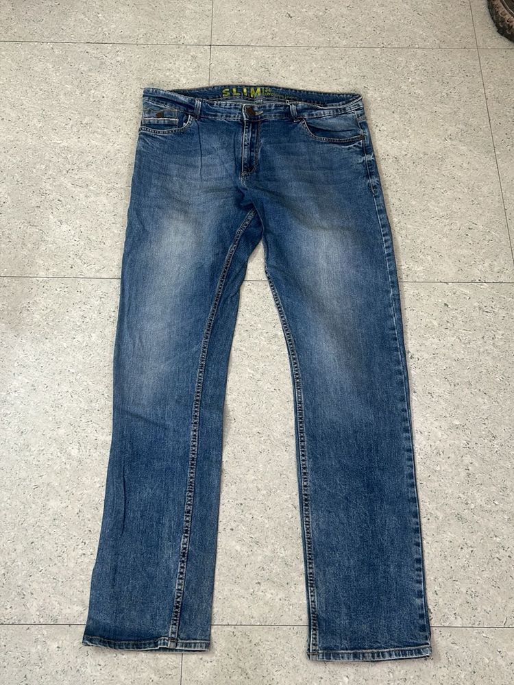 Men's Slim Fit Blue Denim Jeans