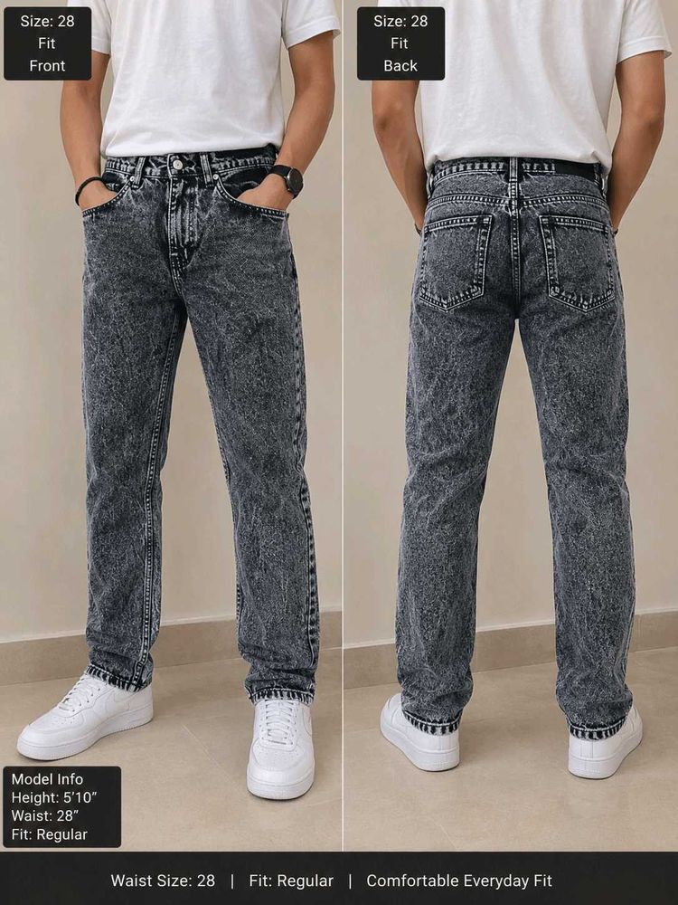 Stylish Acid Wash Jeans