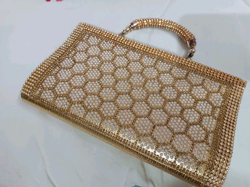Stone Work Clutch/purse