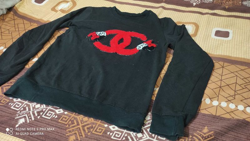 Black And Red Tag Mix up Sweatshirt❤