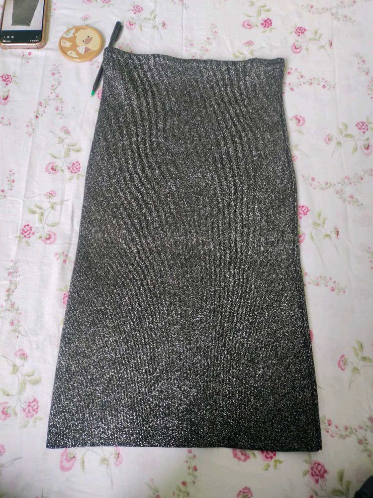 Sparkly Black Maxi Skirt