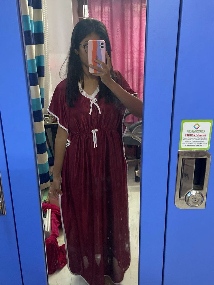 Maroon Night Suit