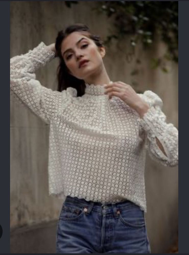 Elegant White Lace Top
