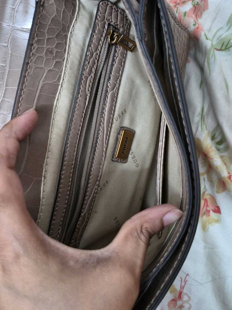 Original Guess Croc Embossed Crossbody Bag