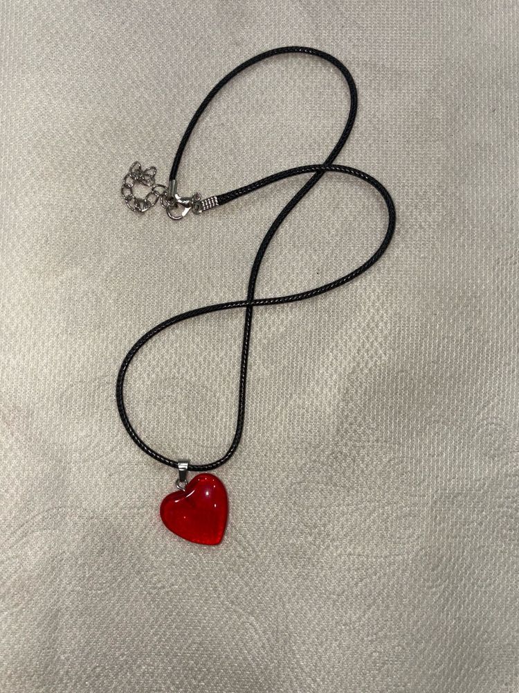 Pinterest Red Heart Pendant Necklace