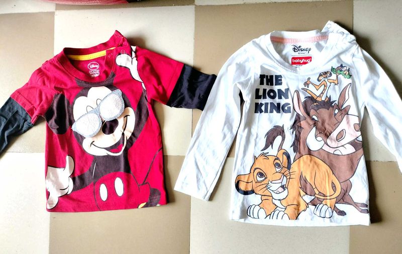 Disney toddler shirts, 2-pack, size 2T