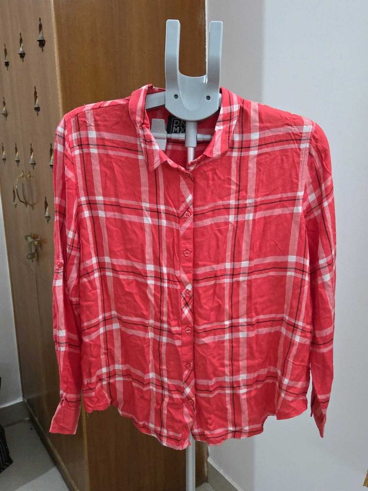 DNMX Chic Plaid Button-Up Shirt