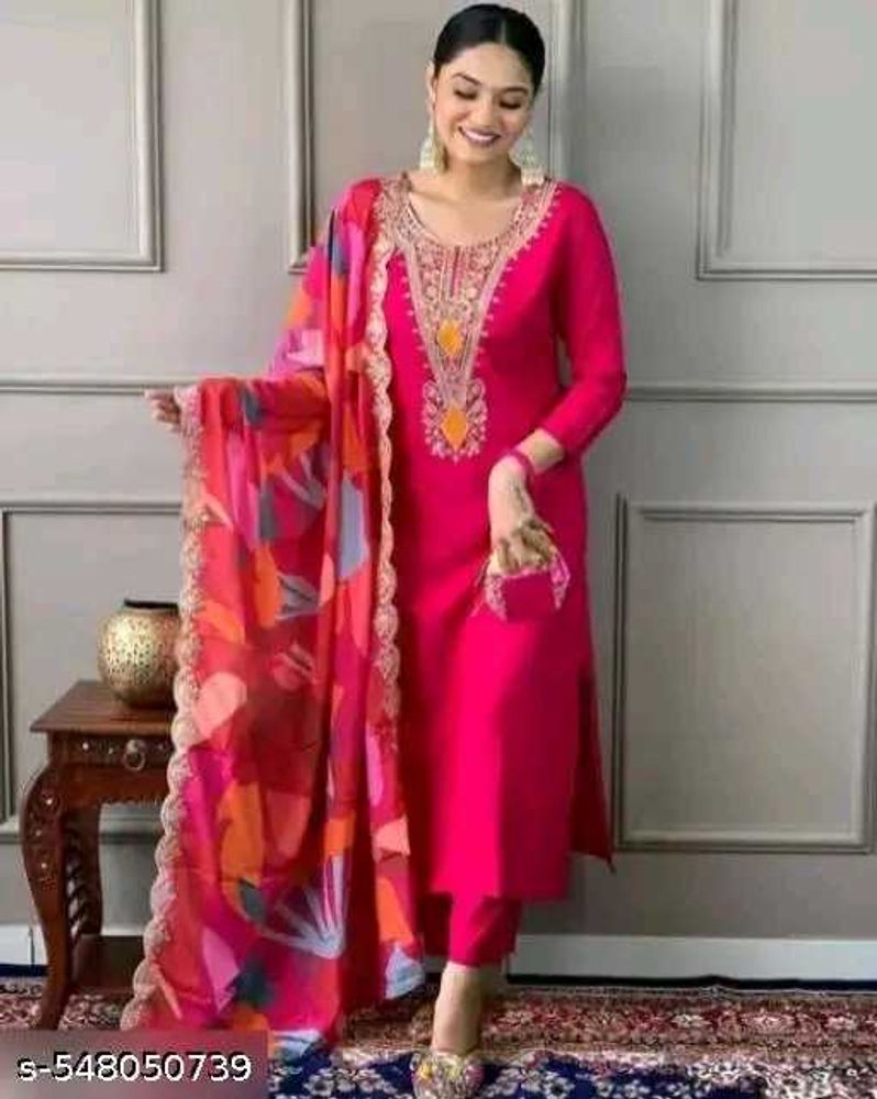 "Vibrant Pink Embroidery"