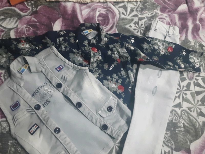 Boys Blue And Lavender  Jacket Suit..
