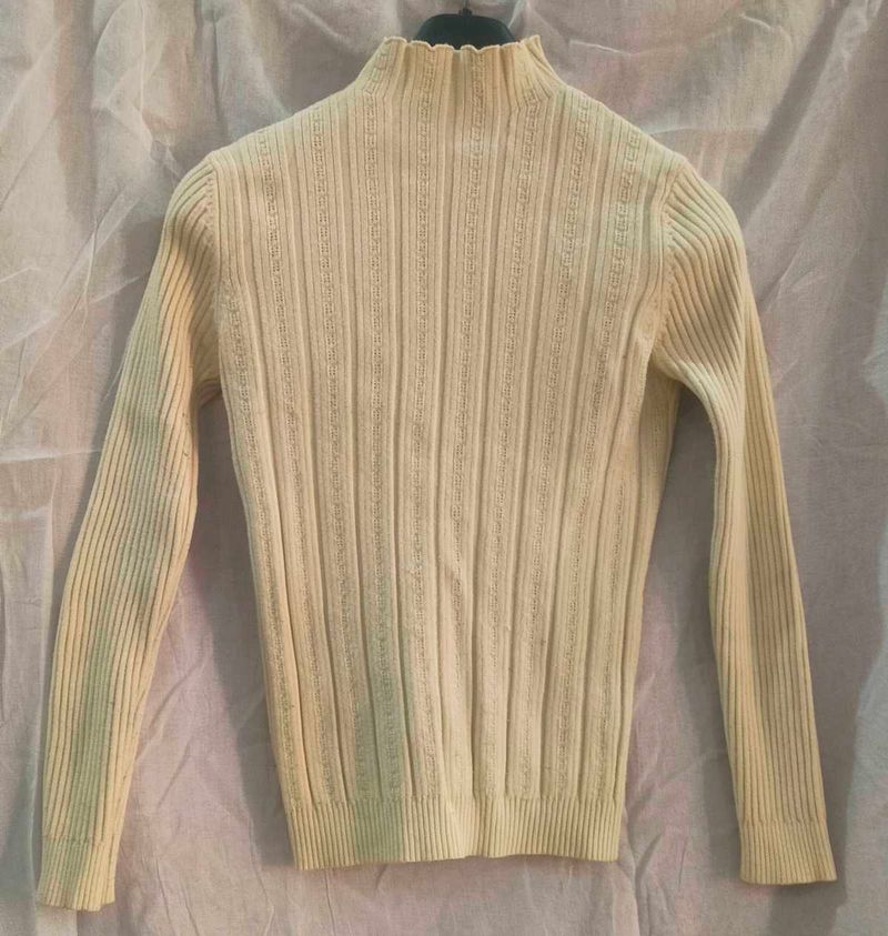 Ribbed Mock Neck Sweater