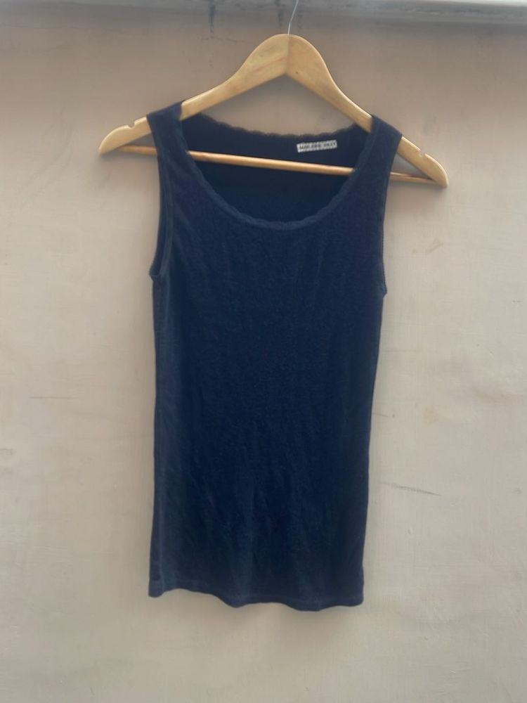 Navy Blue Sleeveless Tank Top