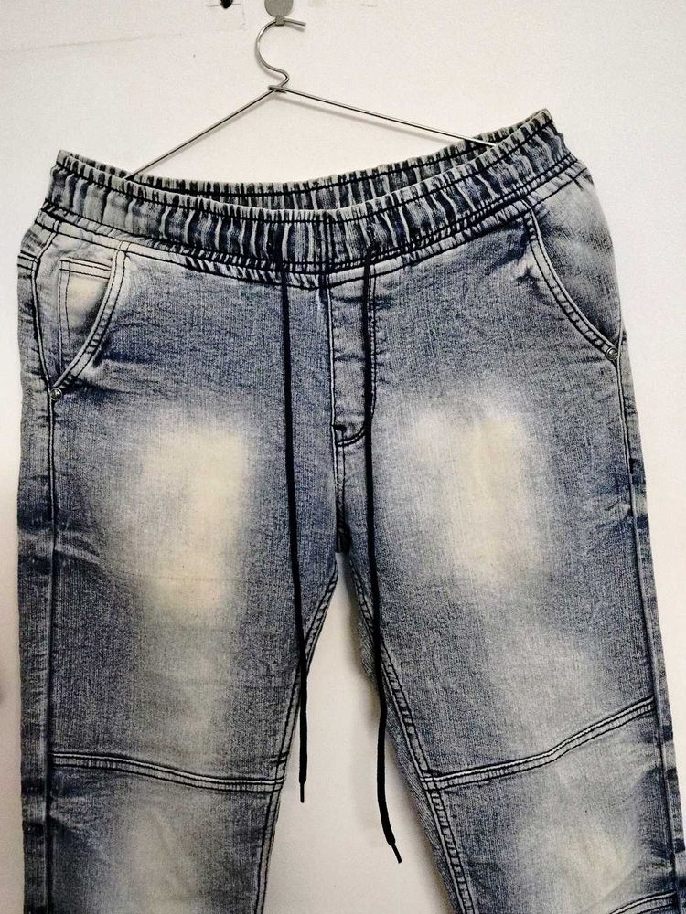 Blue Denim Joggers
