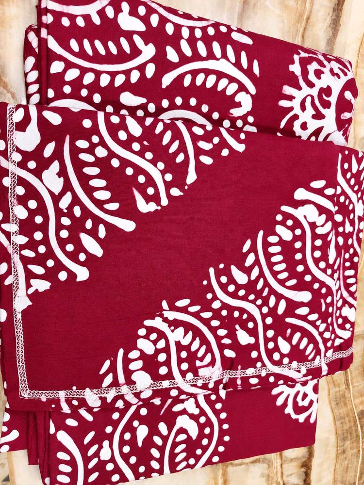 Batik print Bed Cover with pillow covers