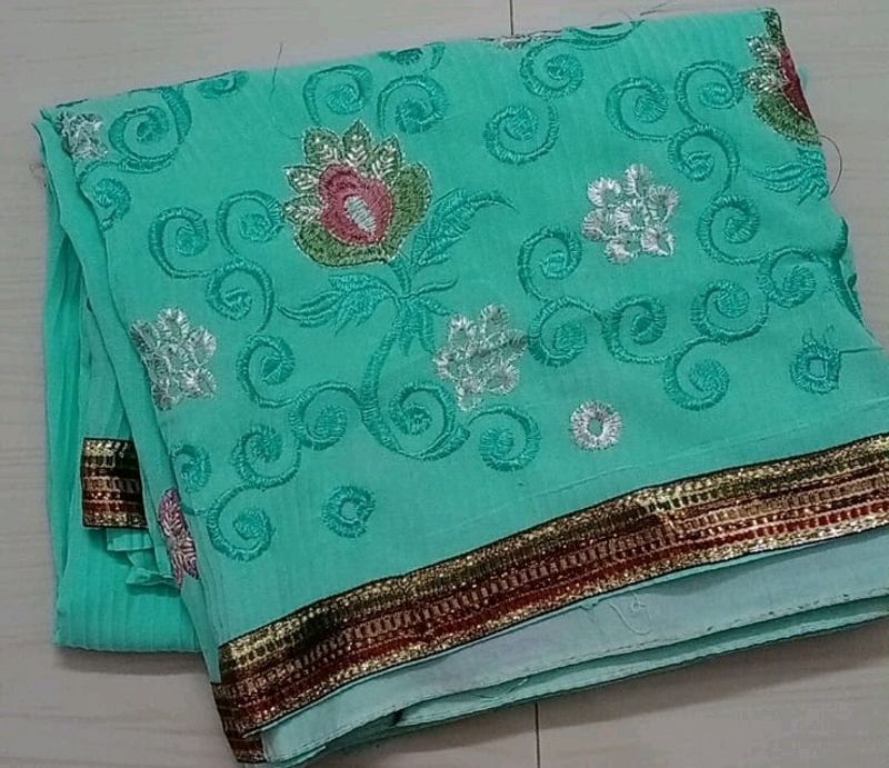 Synthetic Fancy Saree (Bright Shinee Colour)