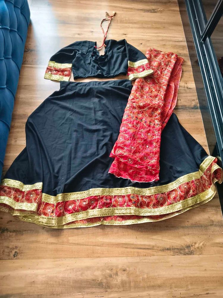Elegant Red and Black chaniya Choli Set