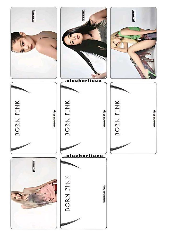 BLACKPINK BORN PINK laminated Photocards set of 4