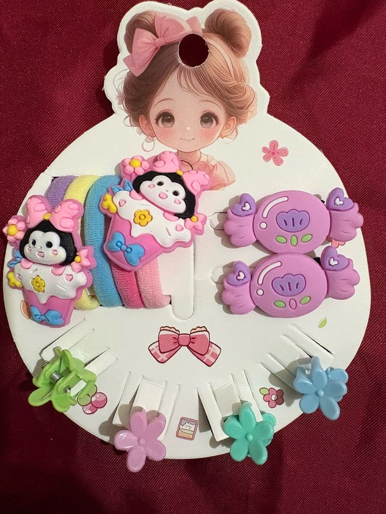 Cute Cartoon Hair Accessories Set