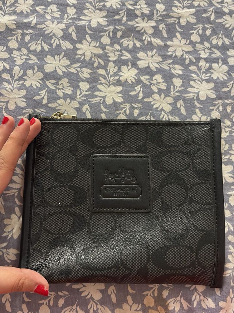 Coach Signature Print Pouch