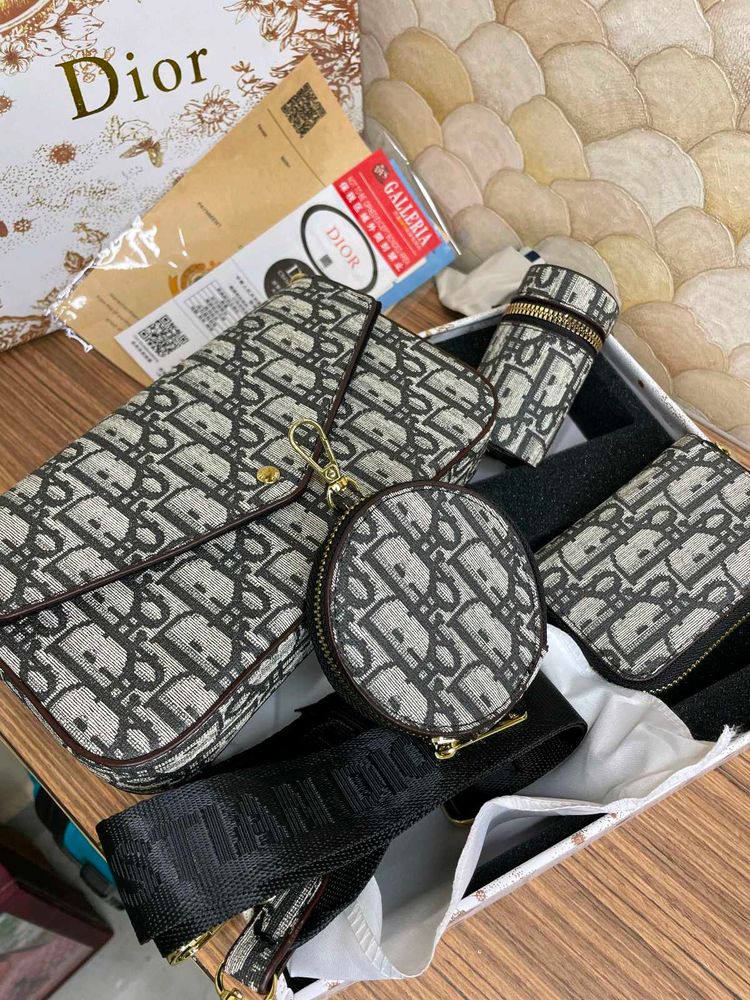 Dior Monogram Shoulder Bag Set