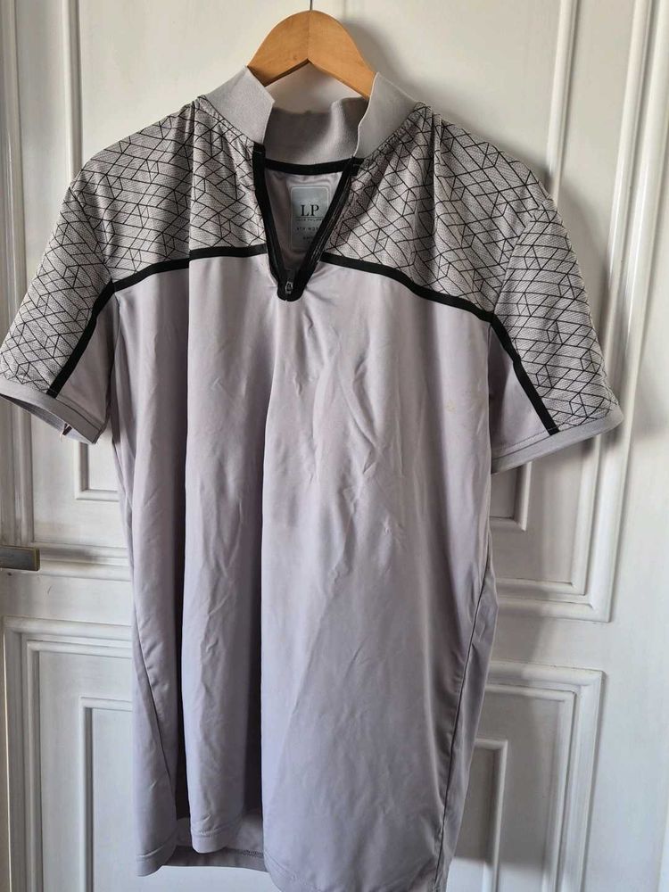 Louis Philippe Men's Short Sleeve Collared Shirt