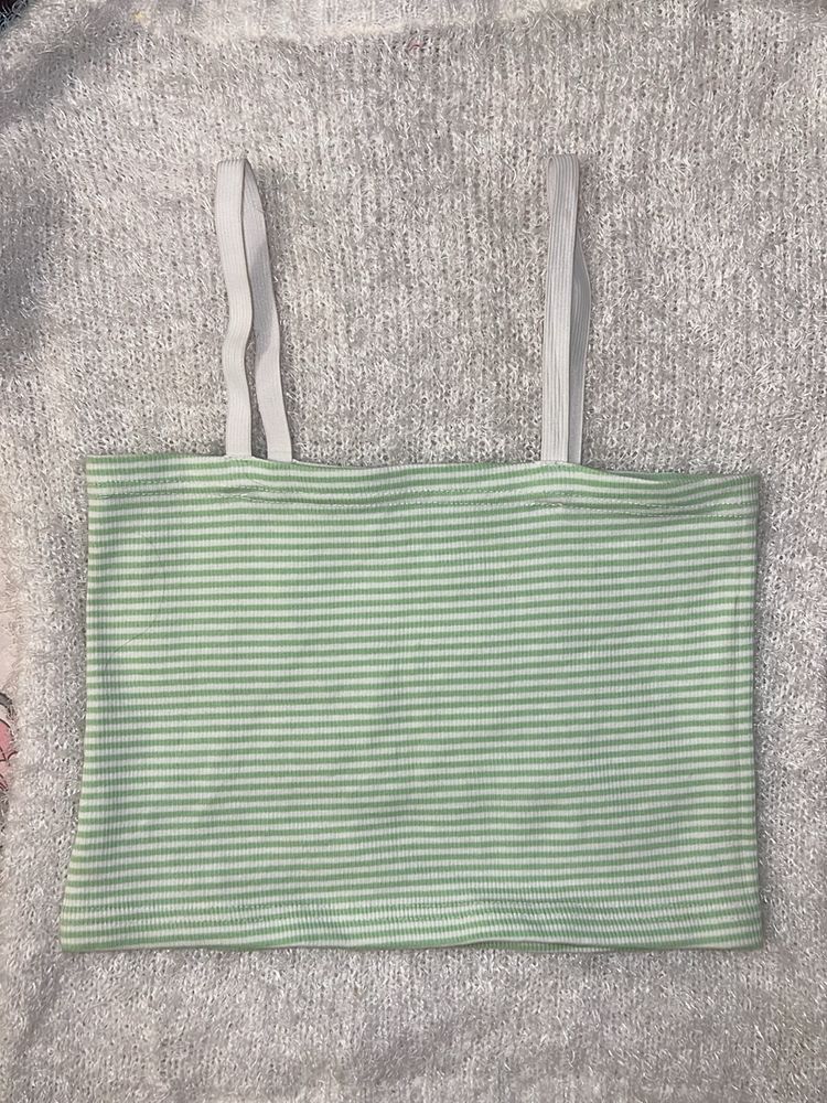 Green Crop Top