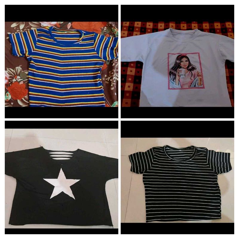Pack of 4 Trendy Women's Tops