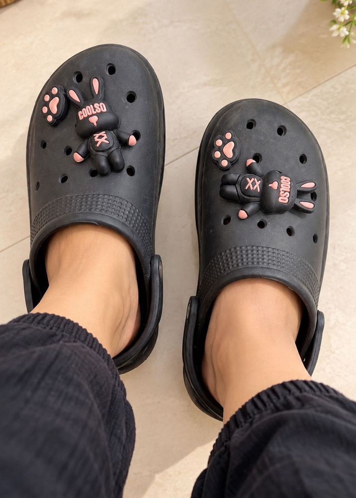 Cute Clogs with Bunny Charms