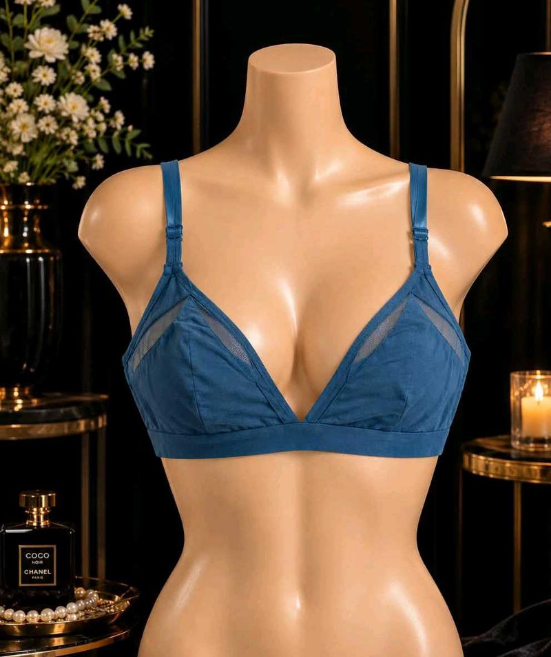 🇳🇿💫🎀Blue Mesh Triangle Bralette
