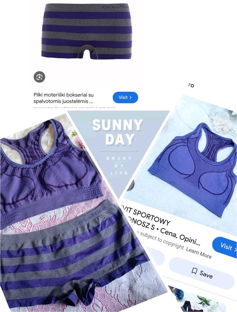 Striped Sports Bra and Briefs Set