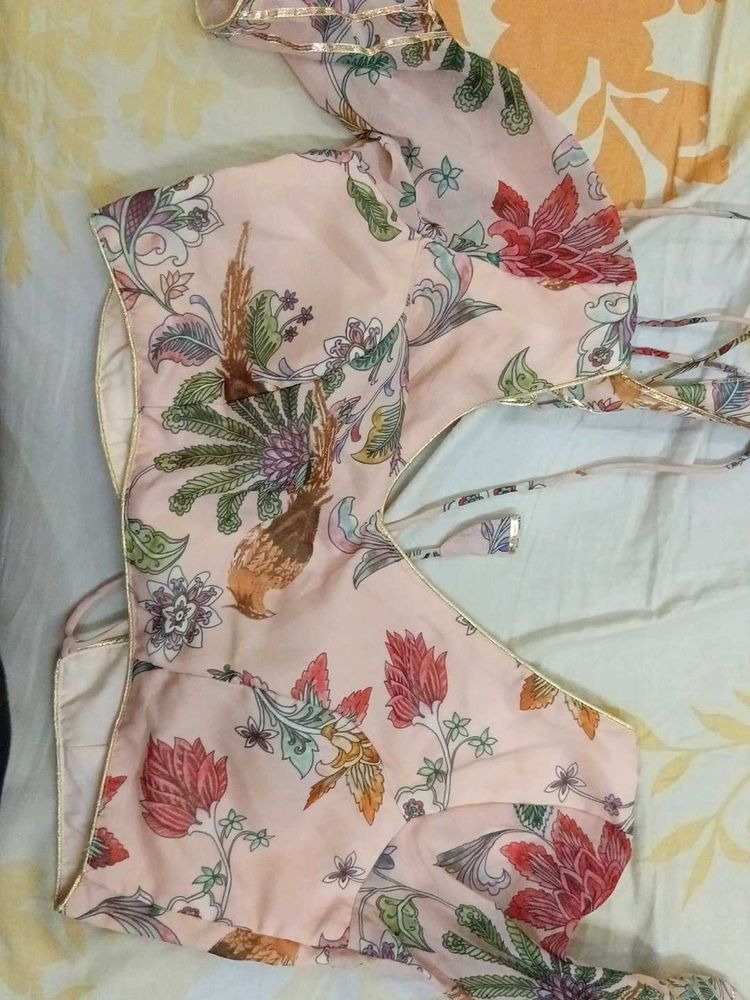 Designer Floral  saree with blouse