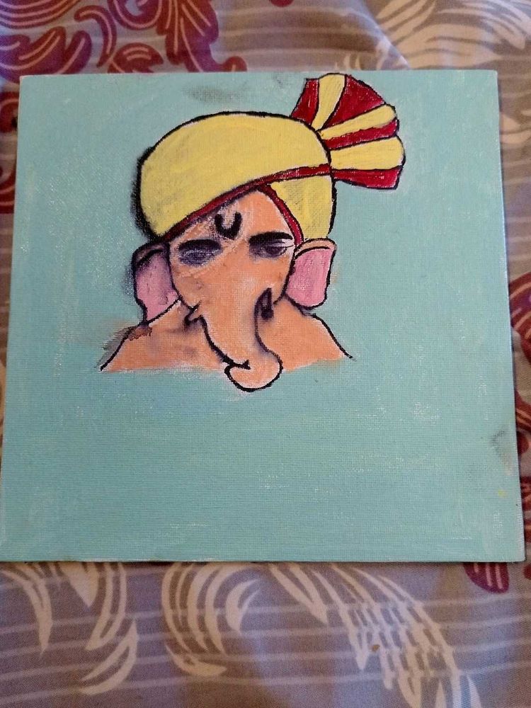 a beautiful ganesh painting
