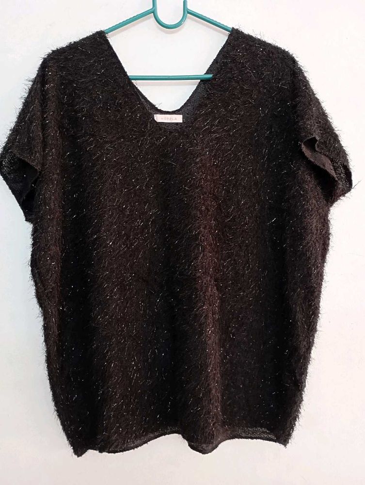 Unused Imported Shimmery Light Wool Top